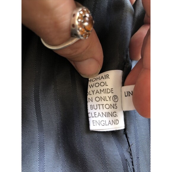 Pied a Terre Vintage Women's Overcoat Mohair & Wool Black Winter Coat Sz 12 - Picture 10 of 11